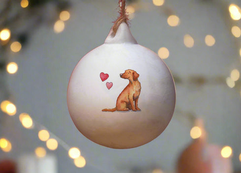 Labrador Fox Red Ceramic Round Bauble